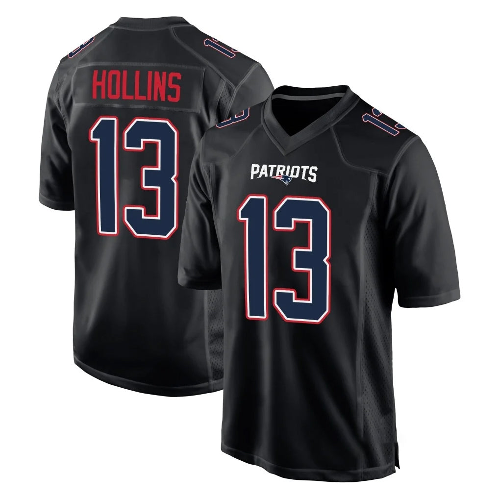 Vanessashop NE.Patriots #13 Mack Hollins Player Carbon Fashion Limited Home Game Stitched Jerseys
