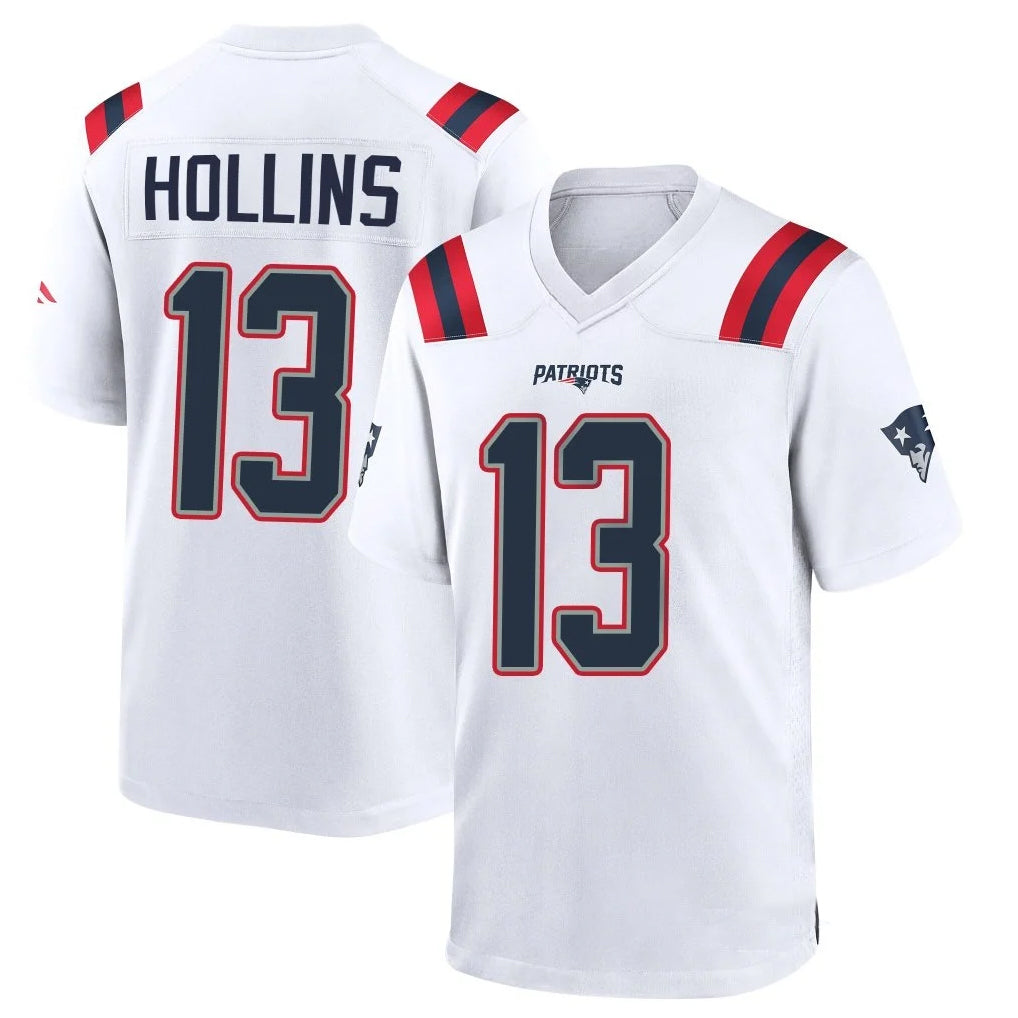Vanessashop NE.Patriots #13 Mack Hollins Player White Home Game Stitched Jerseys