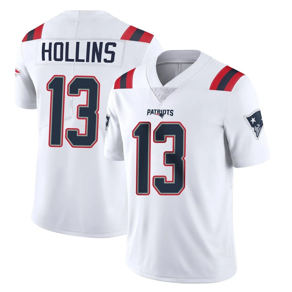 Vanessashop NE.Patriots #13 Mack Hollins Player White Vapor Untouchable Home Game Stitched Jerseys