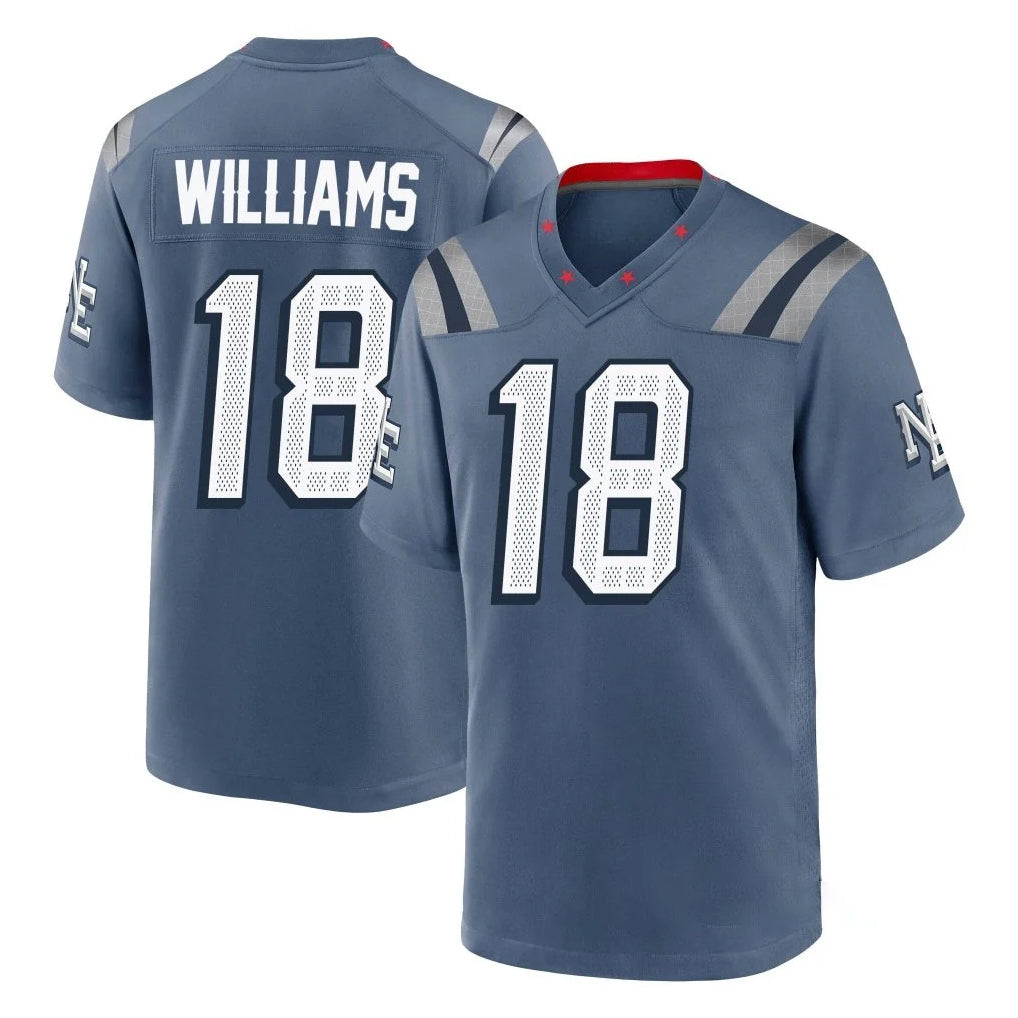 Vanessashop NE.Patriots #18 Kyle Williams Player Blue Rivalries Collection Home Game Stitched Jerseys