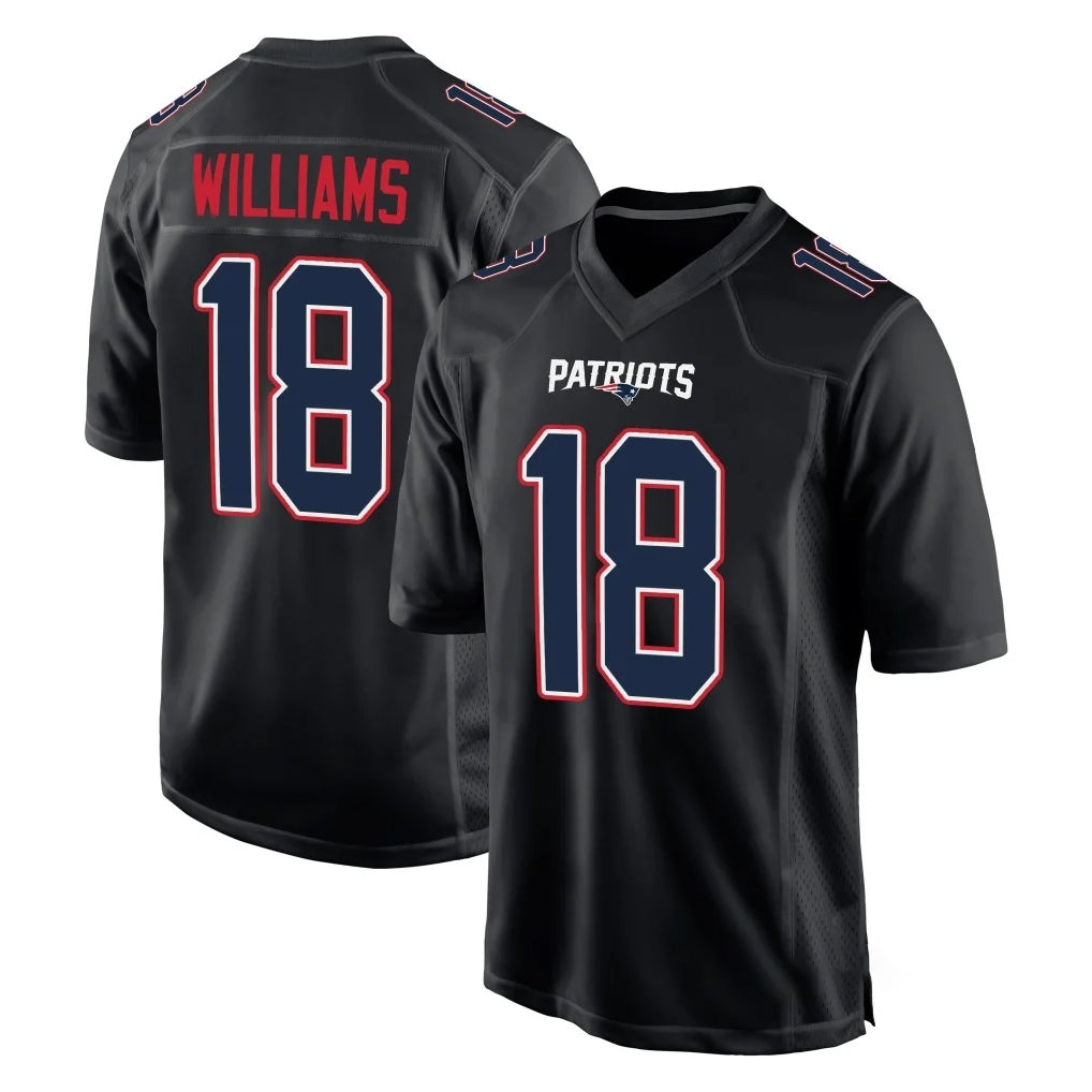 Vanessashop NE.Patriots #18 Kyle Williams Player Carbon Fashion Limited Home Game Stitched Jerseys