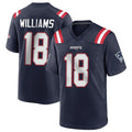 Vanessashop NE.Patriots #18 Kyle Williams Player Navy Home Game Stitched Jerseys