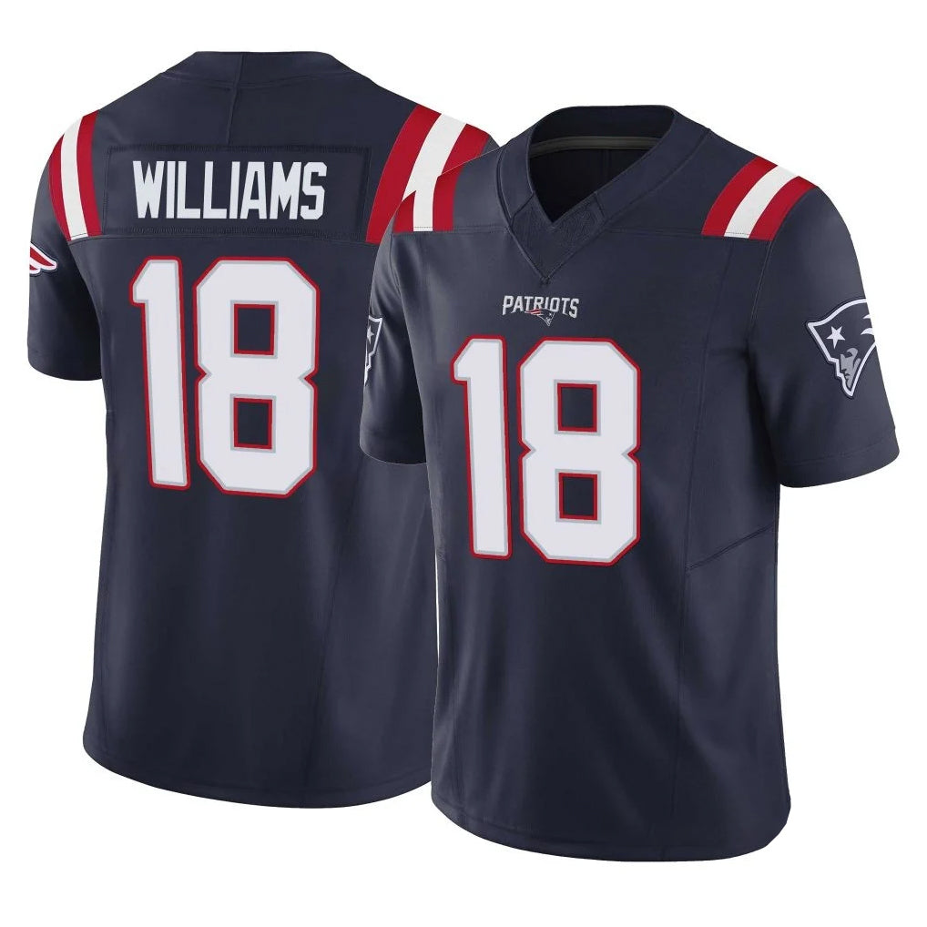 Vanessashop NE.Patriots #18 Kyle Williams Player Navy Limited Vapor F.U.S.E. Home Game Stitched Jerseys