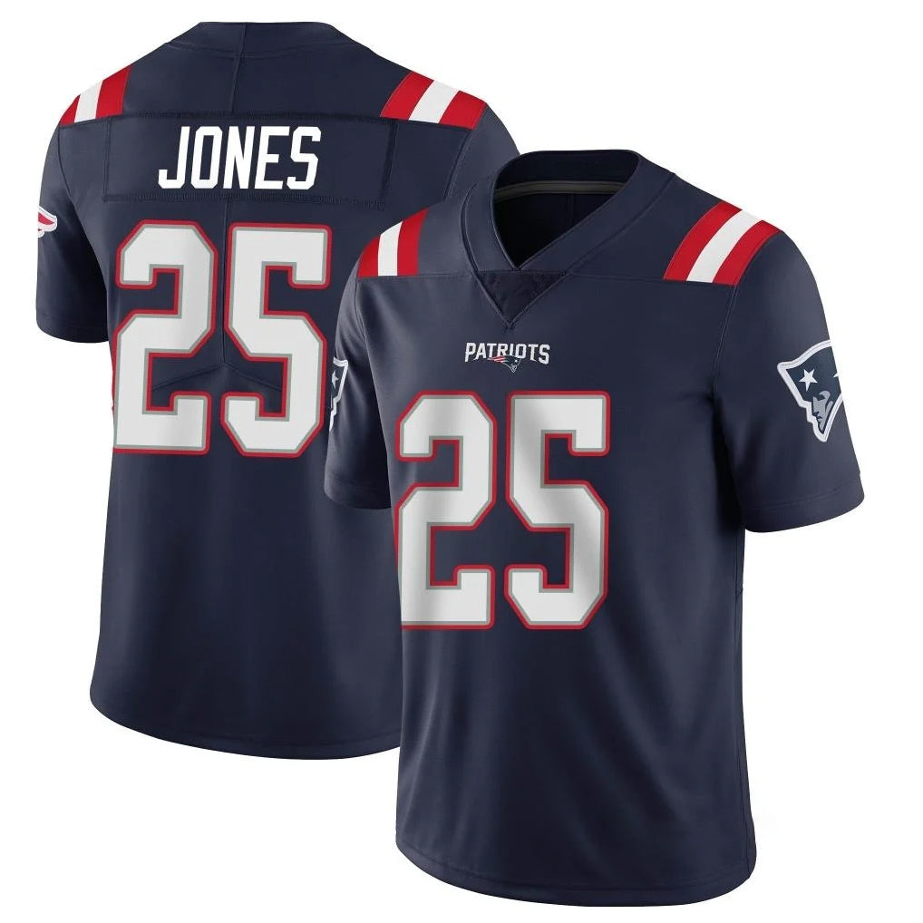 Vanessashop NE.Patriots #25 Marcus Jones Player Navy Vapor Untouchable Home Game Stitched Jerseys