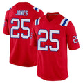 Vanessashop NE.Patriots #25 Marcus Jones Player Red Home Game Stitched Jerseys