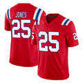 Vanessashop NE.Patriots #25 Marcus Jones Player Red Limited Vapor F.U.S.E. Home Game Stitched Jerseys