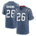 Vanessashop NE.Patriots #26 Hassan Haskins Player Blue Rivalries Collection Home Game Stitched Jerseys