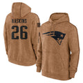 Vanessashop NE.Patriots #26 Hassan Haskins Player Brown Salute to Service Pullover Hoodies Limited Game Stitched Jerseys