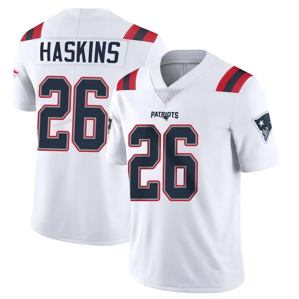 Vanessashop NE.Patriots #26 Hassan Haskins Player White Vapor Untouchable Home Game Stitched Jerseys