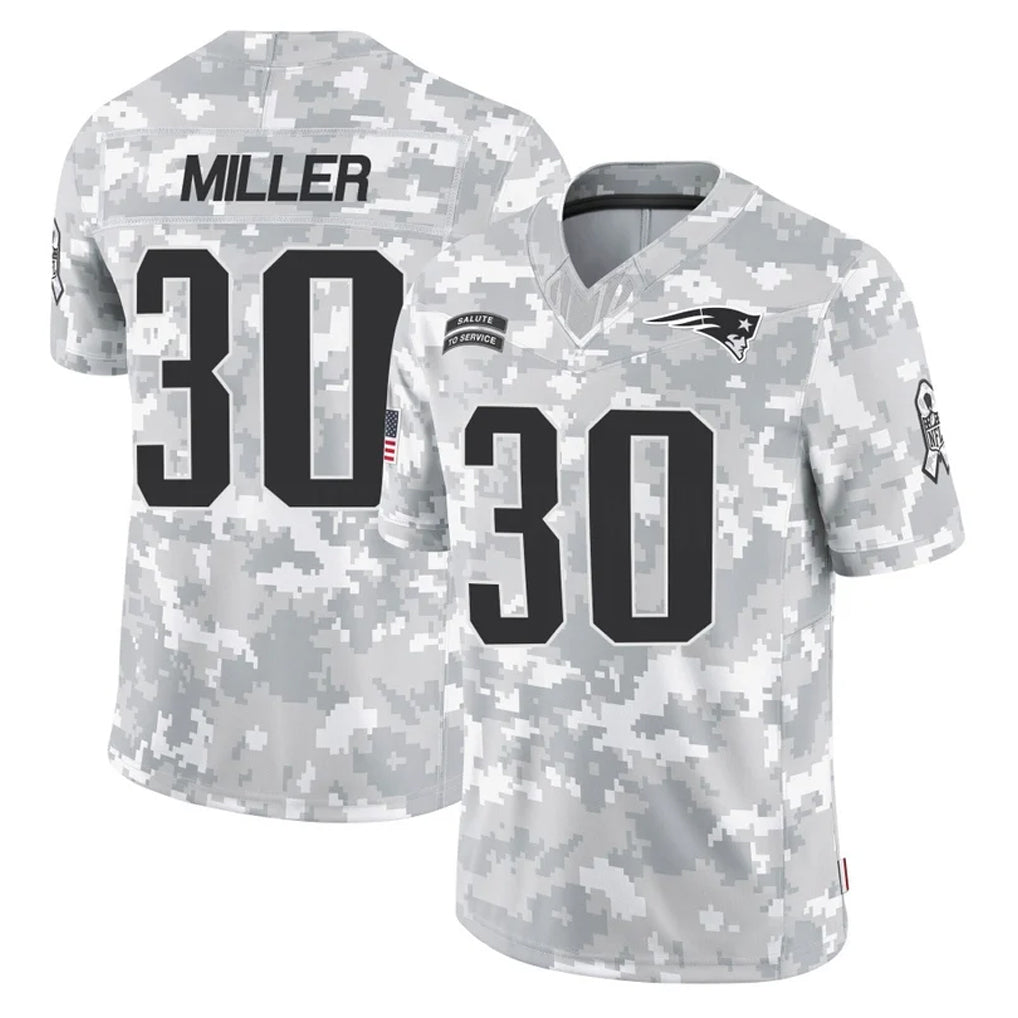 Vanessashop NE.Patriots #30 Jam Miller Player Arctic Camo Salute To Service Limited Game Stitched Jerseys
