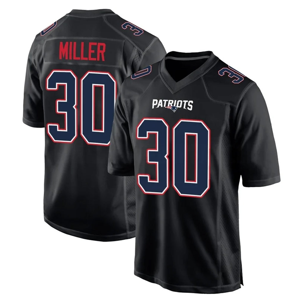 Vanessashop NE.Patriots #30 Jam Miller Player Carbon Fashion Limited Home Game Stitched Jerseys