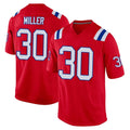 Vanessashop NE.Patriots #30 Jam Miller Player Red Home Game Stitched Jerseys