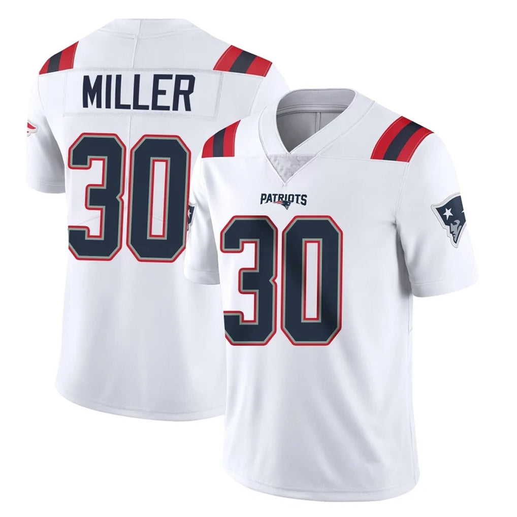 Vanessashop NE.Patriots #30 Jam Miller Player White Vapor Untouchable Home Game Stitched Jerseys