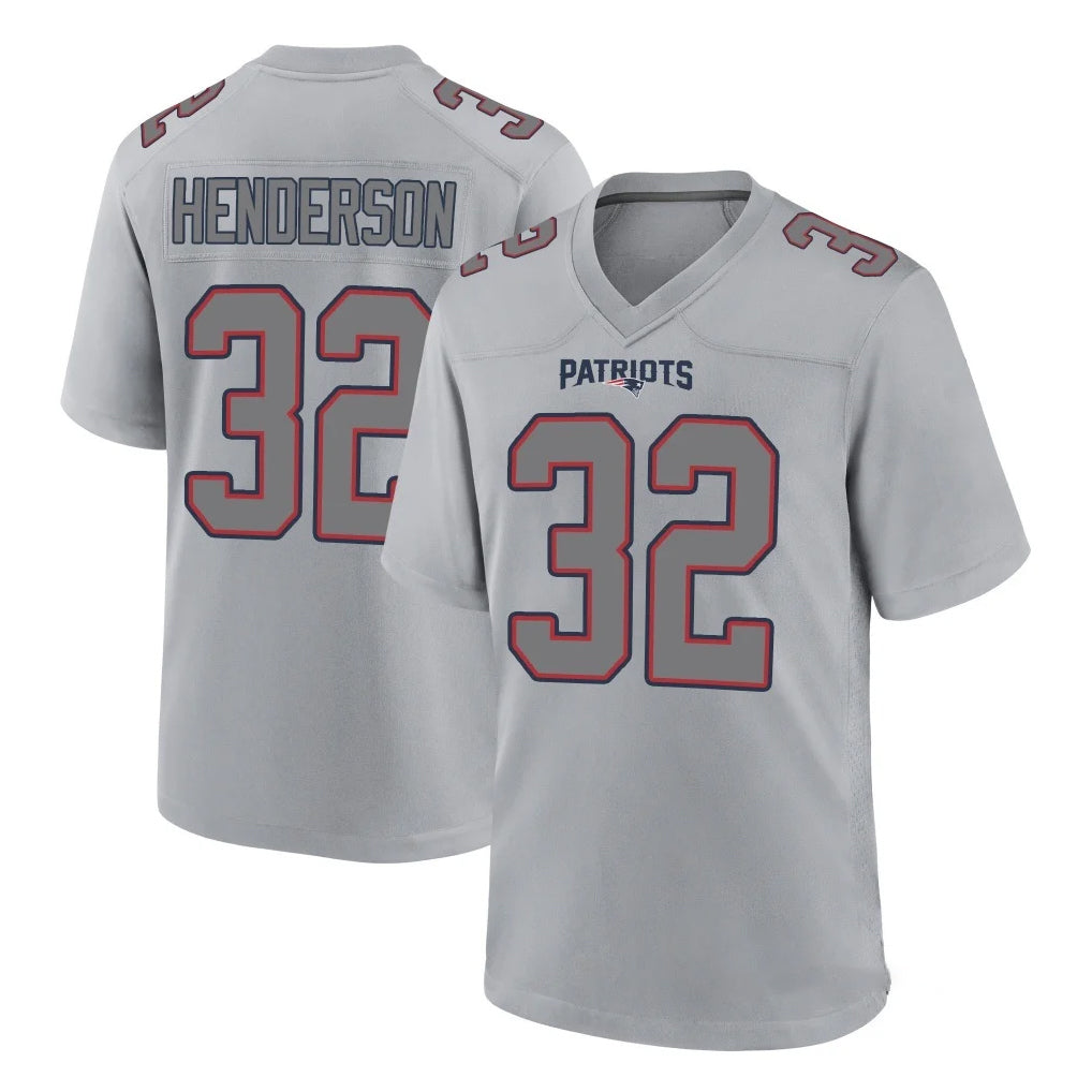 Vanessashop NE.Patriots #32 TreVeyon Henderson Player Gray Fashion Limited Home Game Stitched Jerseys