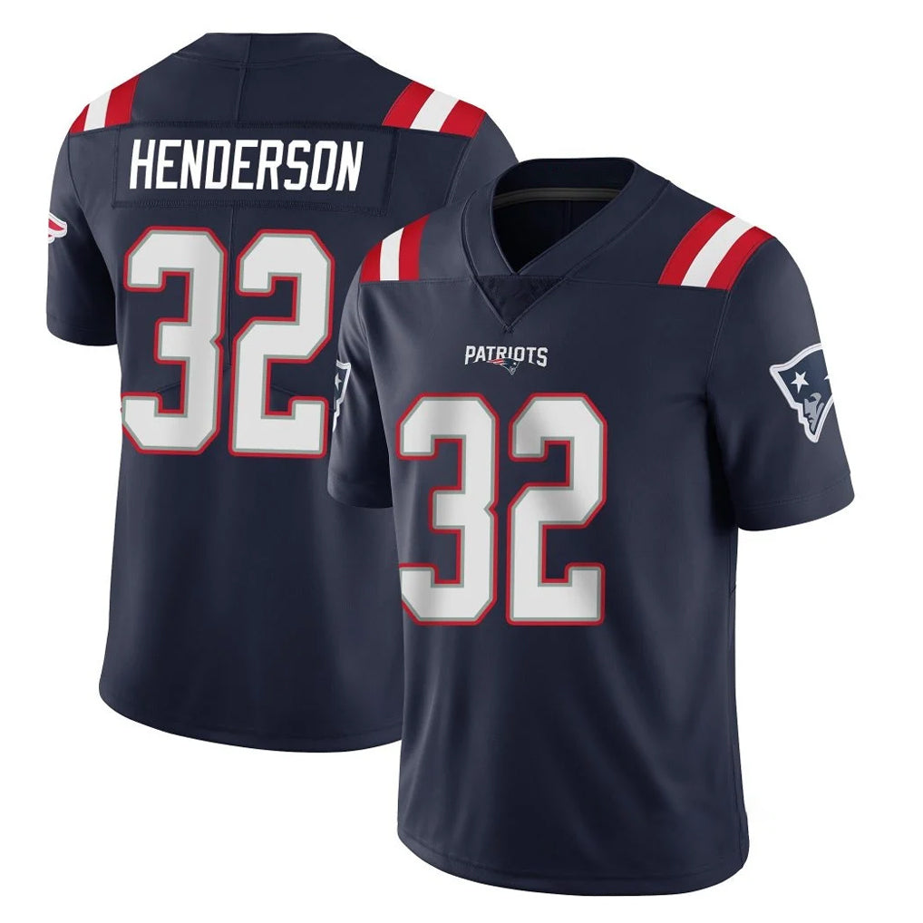 Vanessashop NE.Patriots #32 TreVeyon Henderson Player Navy Vapor Untouchable Home Game Stitched Jerseys