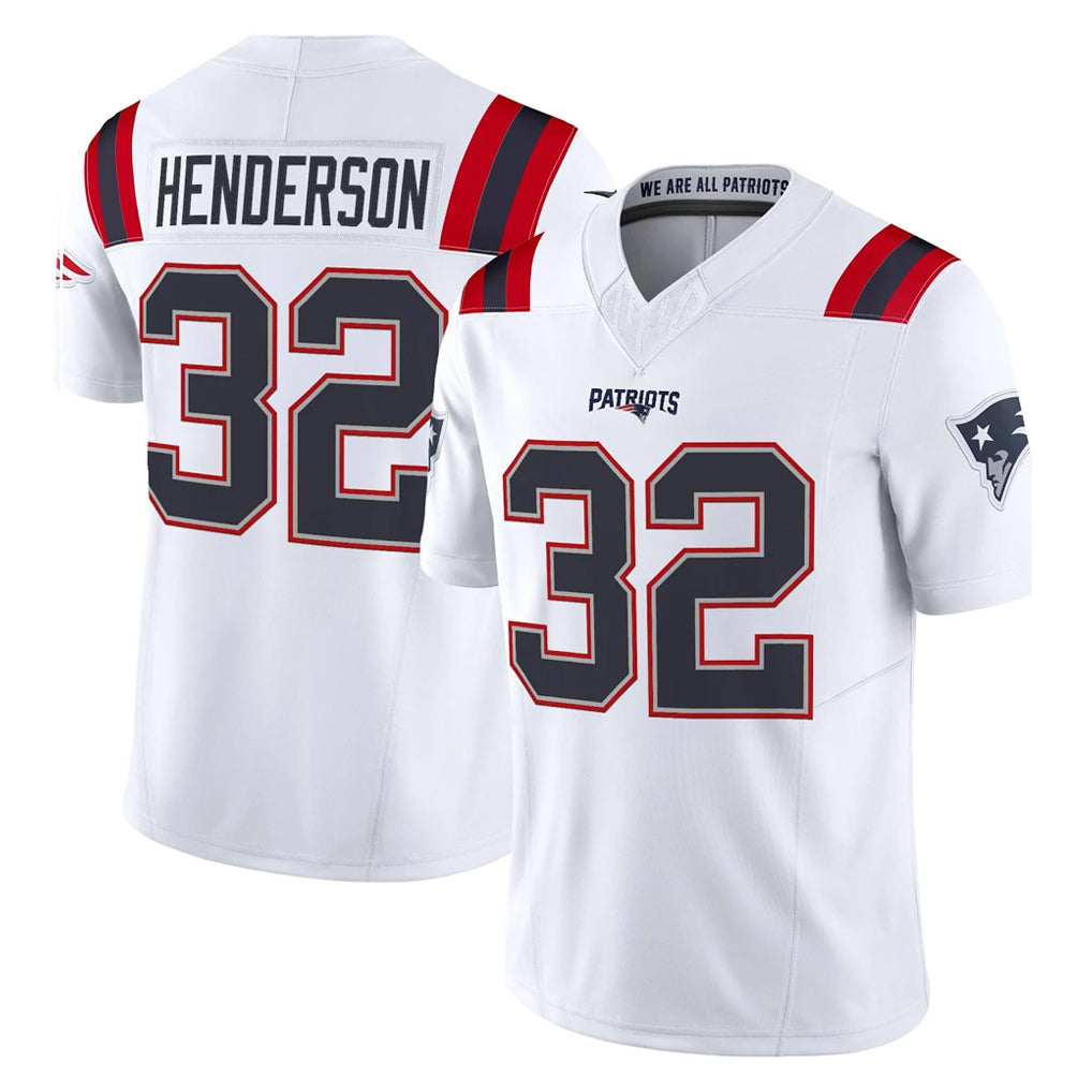 Vanessashop NE.Patriots #32 TreVeyon Henderson Player White Limited Vapor F.U.S.E. Home Game Stitched Jerseys