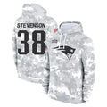 Vanessashop NE.Patriots #38 Rhamondre Stevenson Player Arctic Camo Salute to Service Pullover Hoodies Limited Game Stitched Jerseys