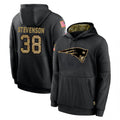 Vanessashop NE.Patriots #38 Rhamondre Stevenson Player Black Salute to Service Hoodies Limited Game Stitched Jerseys