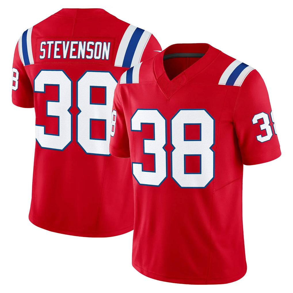 Vanessashop NE.Patriots #38 Rhamondre Stevenson Player Red Limited Vapor F.U.S.E. Home Game Stitched Jerseys