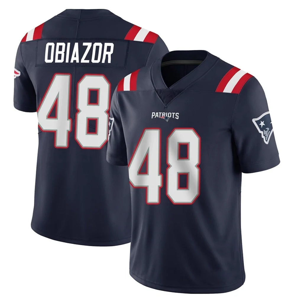 Vanessashop NE.Patriots #48 Namdi Obiazor Player Navy Vapor Untouchable Home Game Stitched Jerseys