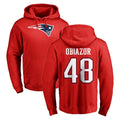Vanessashop NE.Patriots #48 Namdi Obiazor Player Red LOGO Pullover Hoodies Home Game Stitched Jerseys