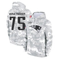 Vanessashop NE.Patriots #75 Alijah Vera-Tucker Player Arctic Camo Salute to Service Pullover Hoodies Limited Game Stitched Jerseys