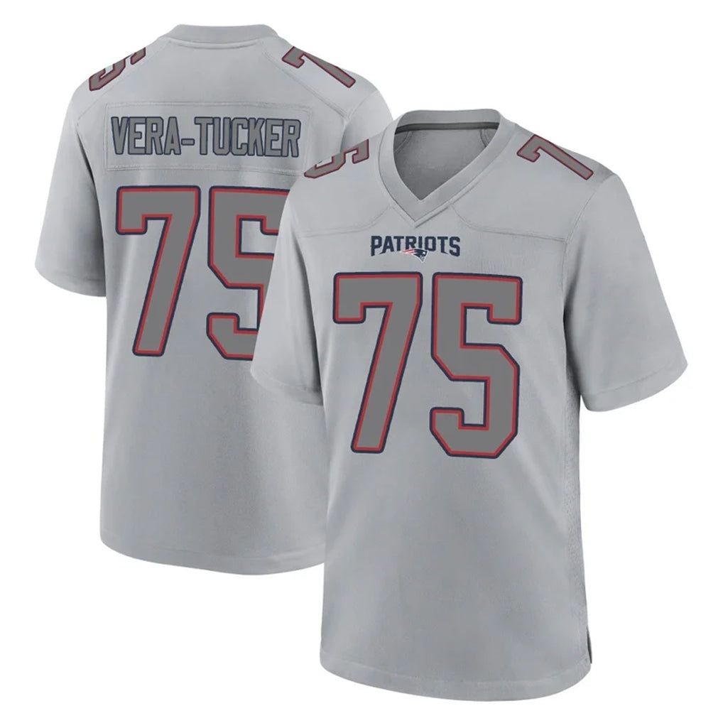 Vanessashop NE.Patriots #75 Alijah Vera-Tucker Player Gray Fashion Limited Home Game Stitched Jerseys