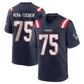 Vanessashop NE.Patriots #75 Alijah Vera-Tucker Player Navy Home Game Stitched Jerseys