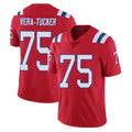 Vanessashop NE.Patriots #75 Alijah Vera-Tucker Player Red Vapor Untouchable Home Game Stitched Jerseys