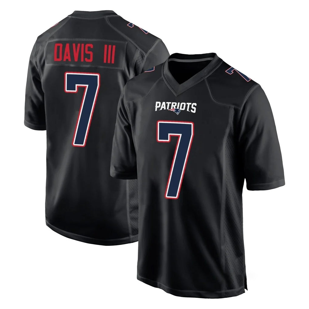 Vanessashop NE.Patriots #7 Carlton Davis III Player Carbon Fashion Limited Home Game Stitched Jerseys