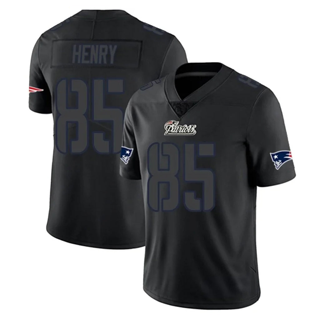 Vanessashop NE.Patriots #85 Hunter Henry Player Black Impact LImited Home Game Stitched Jerseys£¨¸±±¾£©