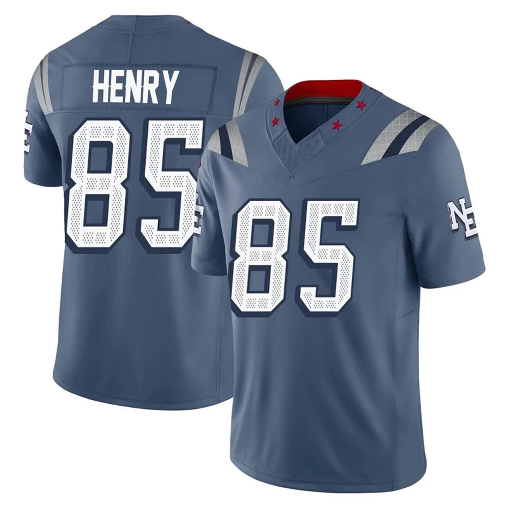 Vanessashop NE.Patriots #85 Hunter Henry Player Blue Limited Rivalries Collection Home Game Stitched Jerseys
