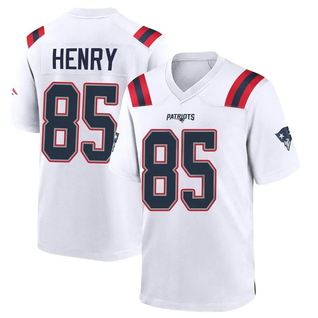 Vanessashop NE.Patriots #85 Hunter Henry Player White Home Game Stitched Jerseys