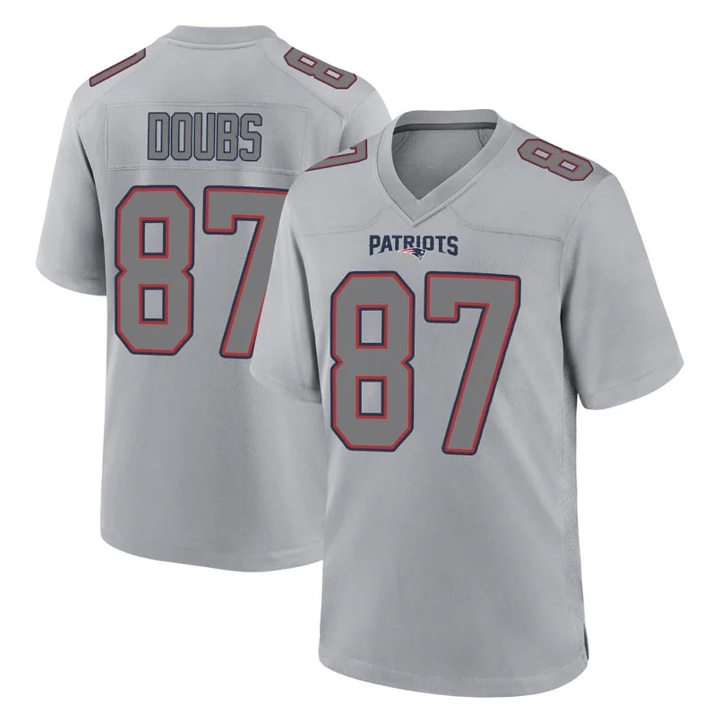 Vanessashop NE.Patriots #87 Romeo Doubs Player Gray Fashion Limited Home Game Stitched Jerseys