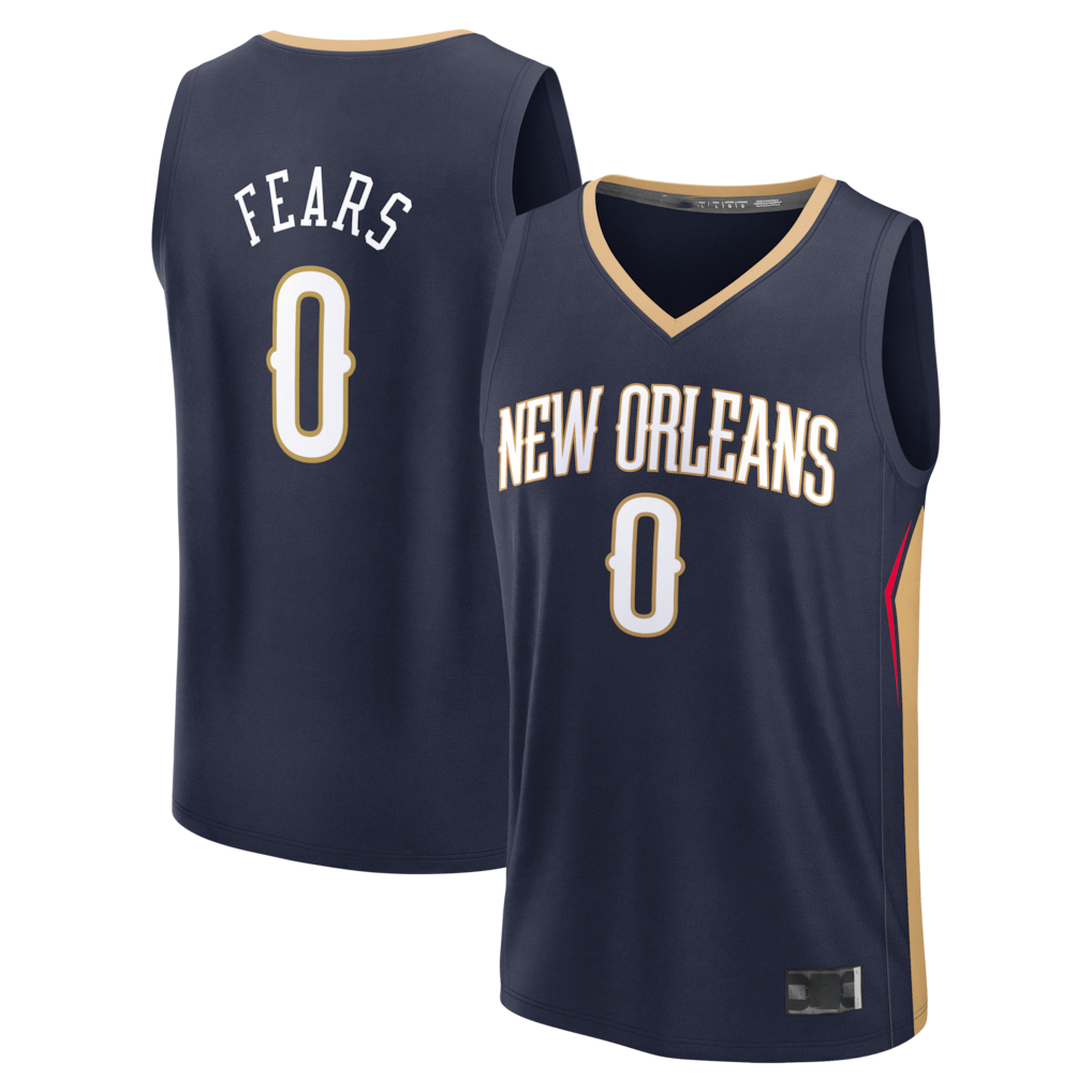 Vanessashop NO.Pelicans #0 Jeremiah Fears Navy Fast Break Replica Stitched Jerseys- Icon Edition