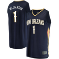 Vanessashop NO.Pelicans #1 Zion Williamson Navy Fast Break Replica Stitched Jerseys- Icon Edition