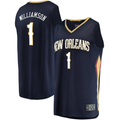 Vanessashop NO.Pelicans #1 Zion Williamson Navy Replica Fast Break Stitched Jerseys- Icon Edition