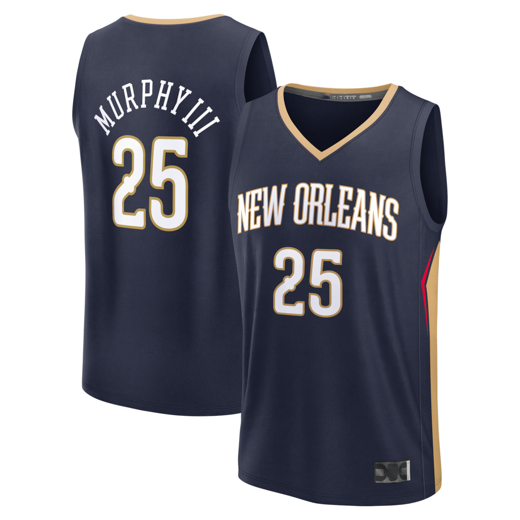 Vanessashop NO.Pelicans #25 Trey Murphy III Navy Fast Break Replica Stitched Jerseys- Icon Edition