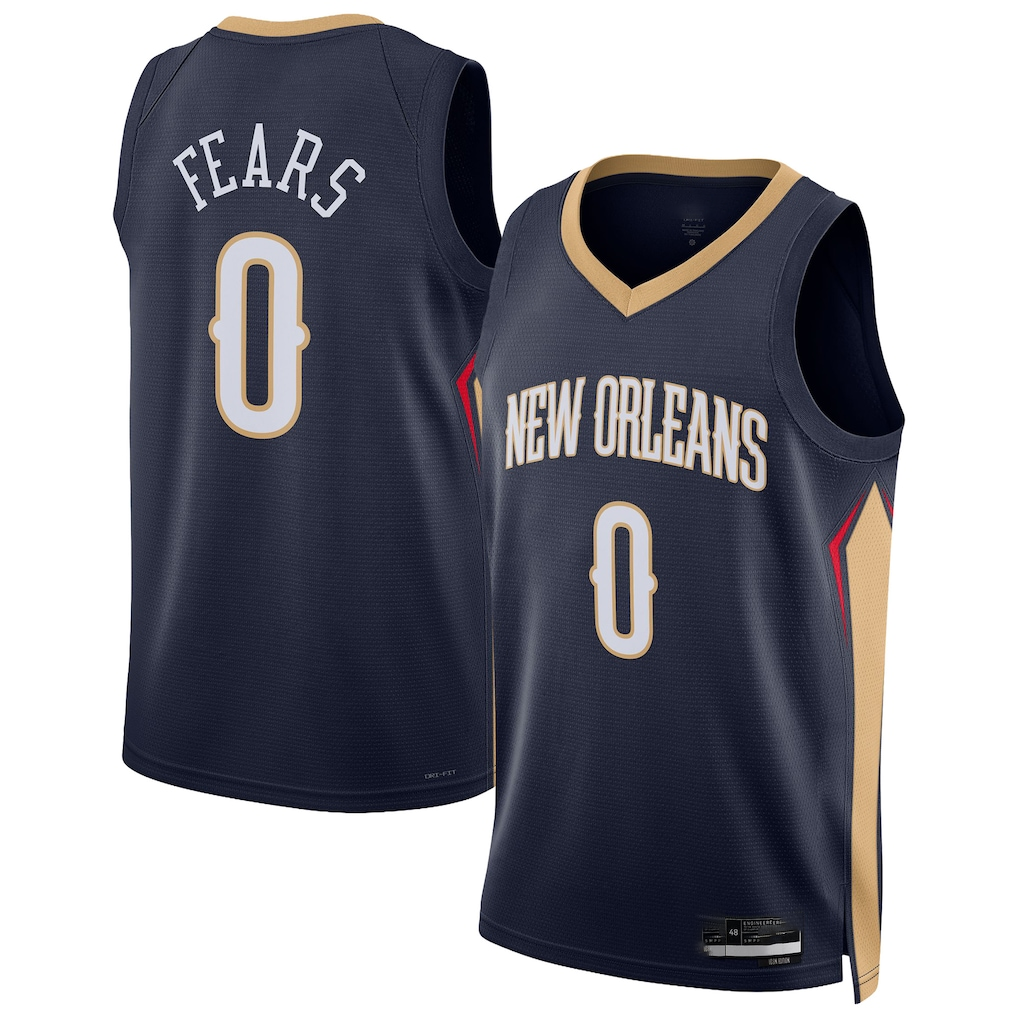 Vanessashop NO.Pelicanss #0 Jeremiah Fears Navy Swingman Stitched Jerseys- Icon Edition