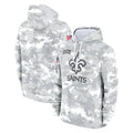 Vanessashop NO.Saints Arctic Camo Salute to Service Pullover Hoodies Limited Game Blank Player Stitched Jerseys