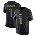 Vanessashop NO.Saints #1 Kool-Aid McKinstry Player Black Impact Limited Home Game Stitched Jerseys