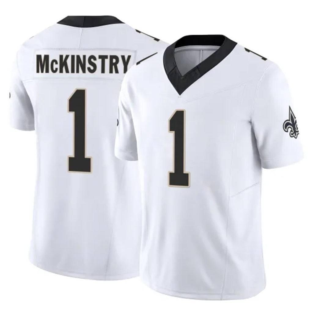 Vanessashop NO.Saints #1 Kool-Aid McKinstry Player White Limited Vapor F.U.S.E. Home Game Stitched Jerseys