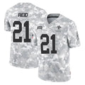 Vanessashop NO.Saints #21 Justin Reid Player Arctic Camo Salute To Service Limited Game Stitched Jerseys