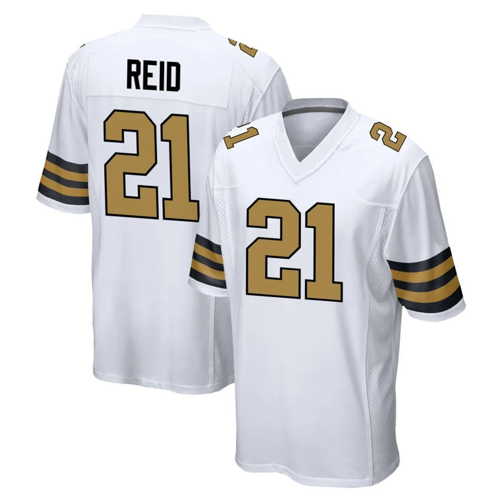 Vanessashop NO.Saints #21 Justin Reid Player White Alternate Home Game Stitched Jerseys