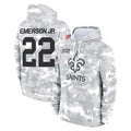 Vanessashop NO.Saints #22 Martin Emerson Jr. Player Arctic Camo Salute to Service Pullover Hoodies Limited Game Stitched Jerseys