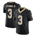 Vanessashop NO.Saints #3 Travis Etienne Jr. Player Black Limited Vapor Untouchable Home Game Stitched Jerseys