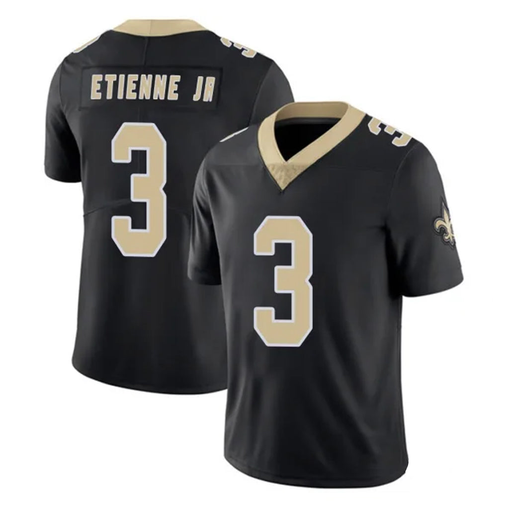Vanessashop NO.Saints #3 Travis Etienne Jr. Player Black Limited Vapor Untouchable Home Game Stitched Jerseys