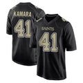 Vanessashop NO.Saints #41 Alvin Kamara Player Black Carbon Fashion Home Game Stitched Jerseys