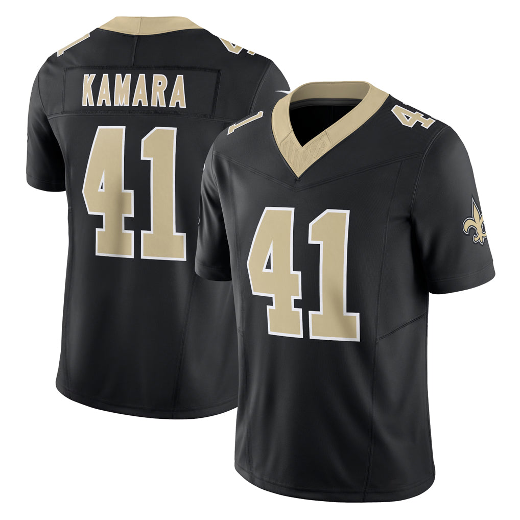 Vanessashop NO.Saints #41 Alvin Kamara Player Black Limited Vapor F.U.S.E. Home Game Stitched Jerseys