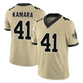 Vanessashop NO.Saints #41 Alvin Kamara Player Gold Limited Vapor F.U.S.E. Home Game Stitched Jerseys